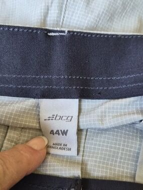 bcg Men's Athletic Shorts in Light Gray with Navy Waistband